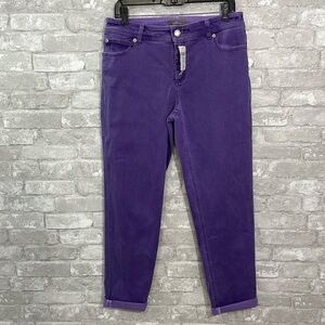 Chico’s So Slimming Roll Cuffed Jeans in Atomic Purple